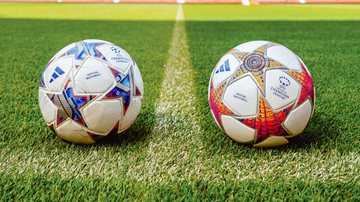 Liga dos Campeões ganha novas bolas para competições masculinas e femininas durante temporada 2023/24, tendo design com homenagem aos hinos que tocam nos estádios antes das partidas - Divulgação / Uefa