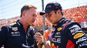 Christian Horner e Sergio Pérez, da Red Bull Racing - Getty Images