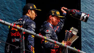 Sergio Pérez e Max Verstappen, da Red Bull Racing, na F1 - Getty Images