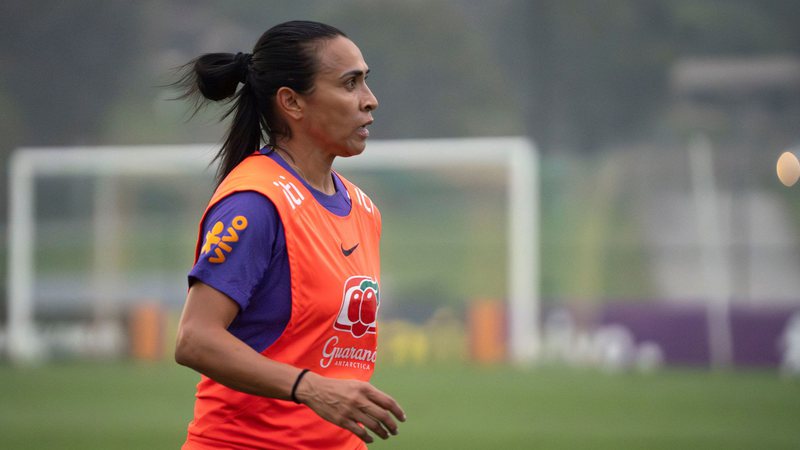 Marta em treino da Seleção Brasileira - Fabio Souza/CBF/Flickr