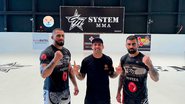 Vitor Petrino, Cristiano Marcello e Elizeu Capoeira no novo CT da equipe - Divulgação/CMSystem