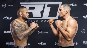 Divulgação/R1 FS - Reginaldo Jr. e Leonardo "Colono" protagonizam a luta principal