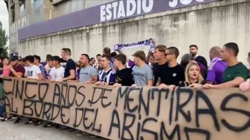 Torcida do Valladolid protesta contra Ronaldo - Reprodução Marca