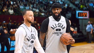 Stephen Curry e LeBron James na NBA - Getty Images