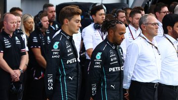 George Russell e Lewis Hamilton, da Mercedes, na F1 - Getty Images