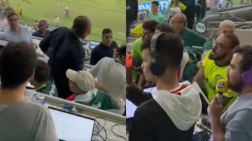 Briga entre jornalistas e torcedores do Palmeiras - Reprodução / Twitter