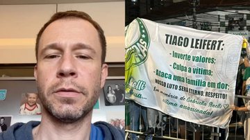 Tiago Leifert / Torcida do Palmeiras - Reprodução / Instagram / Twitter