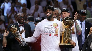 LeBron James no Miami Heat - Getty Images