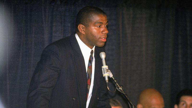 Há 32 anos: “Magic” Johnson anunciava aposentadoria - Getty Images