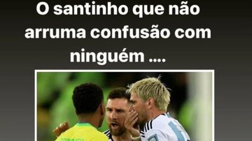 Pai de Rodrygo ataca Messi após discussão - Reprodução Instagram
