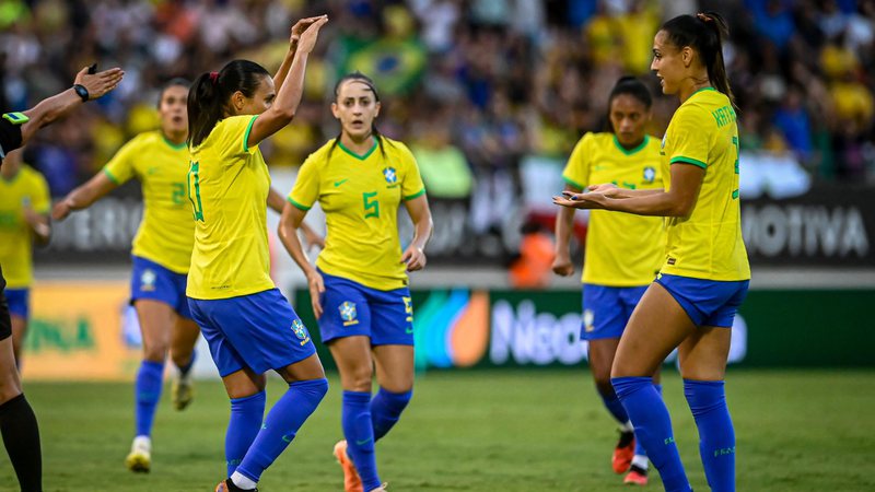Marta marca, Brasil goleia a Nicarágua e se despede de 2023 com vitória - Staff Images Woman / CBF