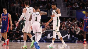NBA: Damian Lillard brilha e Bucks vencem jogo eletrizante contra Pistons - Getty Images