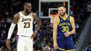 LeBron James, dos Lakers, e Stephen Curry, dos Warriors - Getty Images