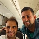 Djokovic e Rafael Nadal se encontraram em avião rumo ao Masters 1000 - Getty Images