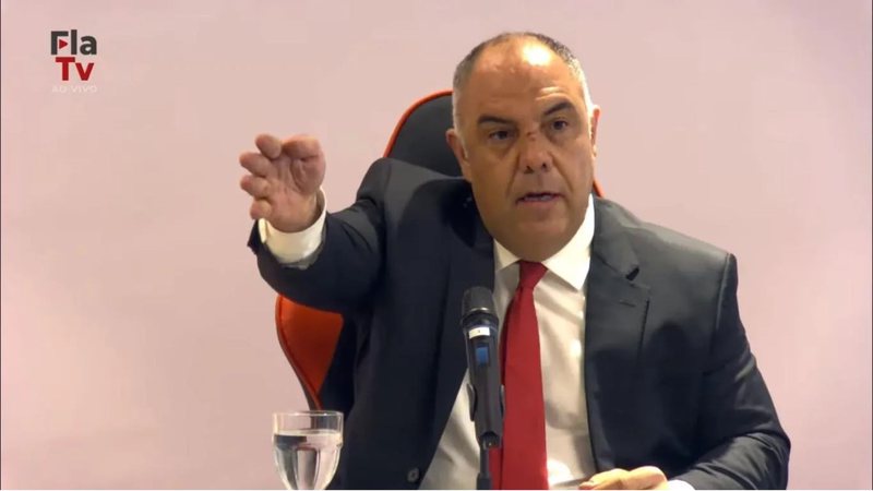 Marcos Braz responde nota de presidente do Atlético-GO - Reprodução FlaTV