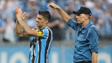 Luis Suárez e Renato Portaluppi, no Grêmio - Getty Images