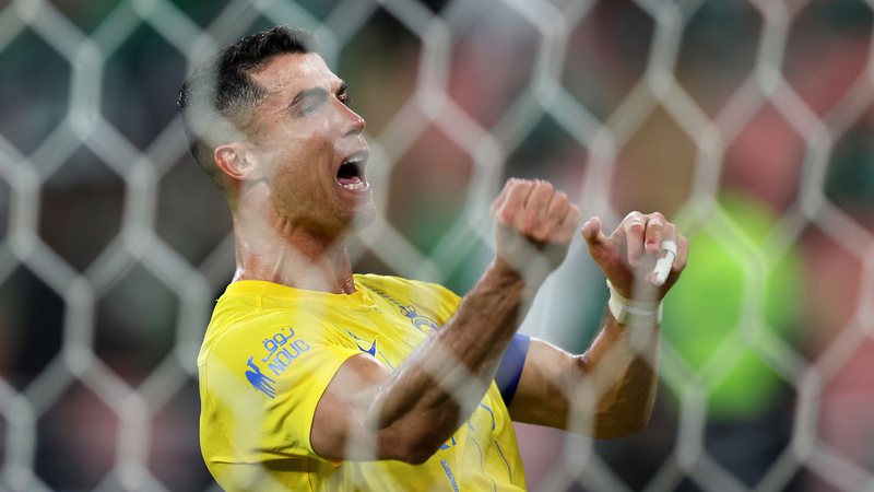 Cristiano Ronaldo marca três vezes, e Al-Nassr goleia Al-Tai - Getty Images