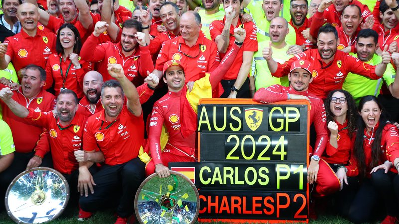 Ferrari comemora dobradinha no GP da Austrália - Getty Images