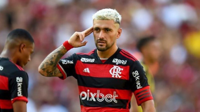 Arrascaeta após marcar um gol para o Flamengo - Marcelo Cortes/ CRF/ Reprodução/ Instagram
