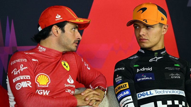 Sainz (da Ferrari) e Norris (da McLaren) - Getty Images