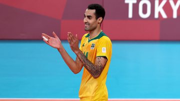 Douglas Souza na Seleção Brasileira de vôlei - Getty Images