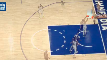 A NBA divulgou nesta quinta-feira a imagem computadorizada da revisão da jogada - Foto: Reprodução NBA