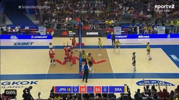 Brasil luta até o fim, mas perde para o Japão na Liga das Nações - Reprodução / SporTV