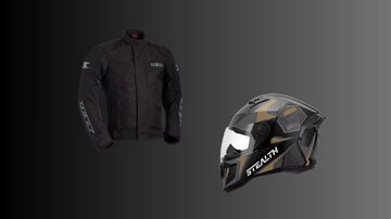 Com capacetes, jaquetas e mais, selecionamos alguns acessórios para quem anda de moto à venda por bons preços no Mercado Livre - Créditos: Reprodução/Mercado Livre