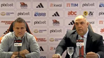 Bruno SPindel (direita) e Marcos Braz (esquerda) - FlaTV/Reprodução