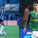 Grêmio e Palmeiras vão se encarar no Brasileirão - Lucas Uebel/Grêmio/Cesar Greco/Palmeiras