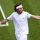 Andrey Rublev em Wimbledon - Getty Images