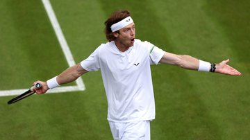 Andrey Rublev em Wimbledon - Getty Images