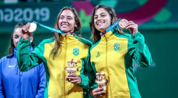 Carol Meligeni e Luisa Stefani, medalhistas de bronze dos Jogos Pan-Americanos de Lima 2019 - Pedro Ramos/ Fotos Públicas