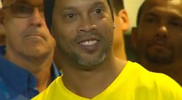 Ronaldinho Gaúcho participou do amistoso contra Israel - Transmissão Fox Sports