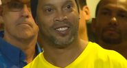 Ronaldinho Gaúcho participou do amistoso contra Israel - Transmissão Fox Sports