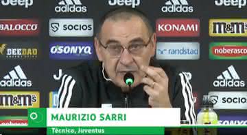 Sarri fez uma crítica ao modo de atuação dos jogadores - Transmissão / DAZN