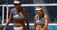 Ana Patrícia e Rebeca fazem jogo equilibrado, mas são eliminadas por suíças no vôlei de praia - GettyImages