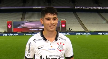 Titular do Corinthians, Araos destaca vitória e explica 'poucas' entrevistas - Transmissão/ TV Globo