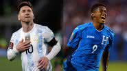 Tom Pennington, Pool / Getty Images - Lionel Messi, da Argentina, e Anthony Lozano, de Honduras