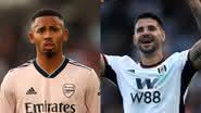 Gabriel Jesus, do Arsenal, e Mitrovic, do Fulham - Getty Images