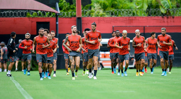 Jogadores do Flamengo durante o treinamento - Marcelo Cortes/Flamengo/Flickr