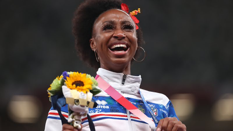 Jasmine Camacho-Quinn conquistou a medalha de ouro nos 100m com barreiras - Getty Images