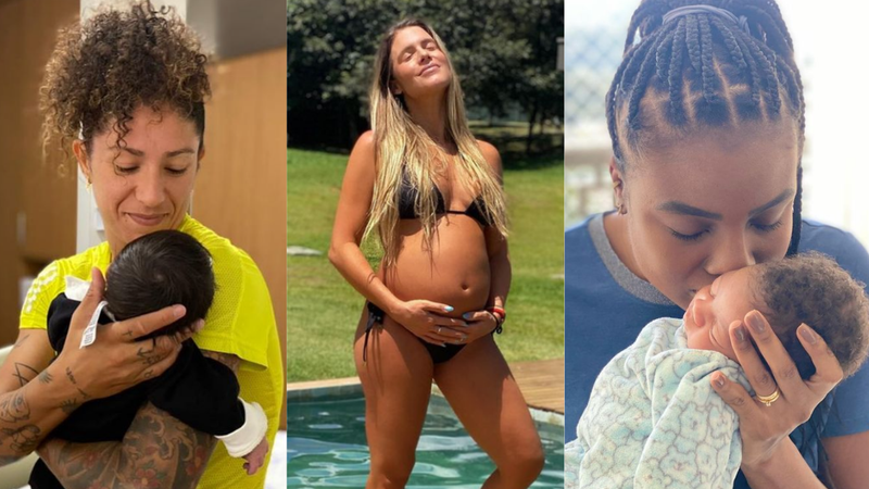 Atletas vão passar o dia das mães com seus bebês - Reprodução/Instagram
