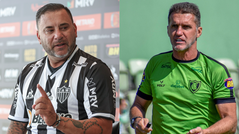 Turco Mohamed e Vagner Mancini, treinadores da partida - Pedro Souza/Atlético/João Zebral/América/Flickr