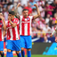 Atlético de Madrid comemorando o gol diante do Sevilla no Campeonato Espanhol - GettyImages
