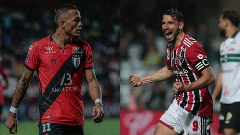 Atlético-GO x São Paulo se enfrentam pela 15ª rodada do Campeonato Brasileiro - Bruno Corsino/ACG // Rubens Chiri/SaoPauloFC
