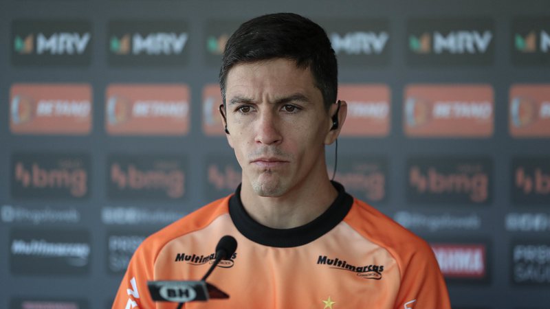 Nacho Fernández, jogador do Atlético-MG durante entrevista coletiva pelo clube - Pedro Souza / Atlético / Flickr