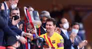 Mesmo com título da Copa do Rei, Messi ainda não sabe se vai ficar no Barcelona, mas o presidente catalão está confiante - GettyImages