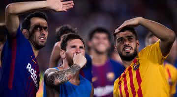 Busquets se despediu de Messi no Barcelona - GettyImages