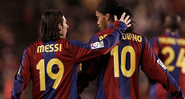 Messi e Ronaldinho Gáucho atuaram juntos no Barcelona - GettyImages